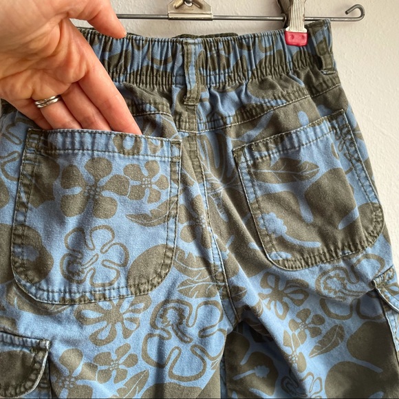 Gymboree Blue Green Tropical Hawaiian Cargo Shorts Youth Size 7 - Picture 6 of 7